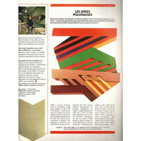 Frank Stella superstar, Saint-Germain-des-Prés, Beaux Arts Magazine n° 58 juin 1988 - peintres,