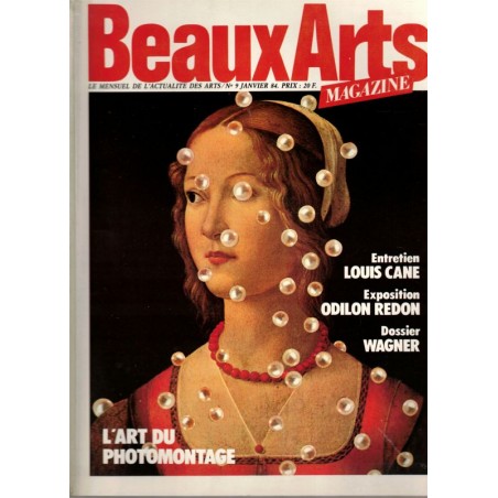 Louis Cane, exposition Odile Redon, l'art du photomontage, Beaux Arts Magazine n° 9 jan 1984 - peintres,