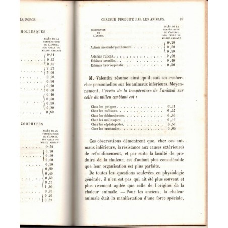 Les phénomènes physiques de la vie, Jules Gavarret, 1869 - biologie, physique biologique, zoologie,