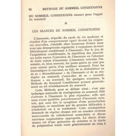 Victoire sur l'insomnie, la méthode du sommeil réflexe, Jean Scandel, 1962 - dépendances, sommeil, bien-être,