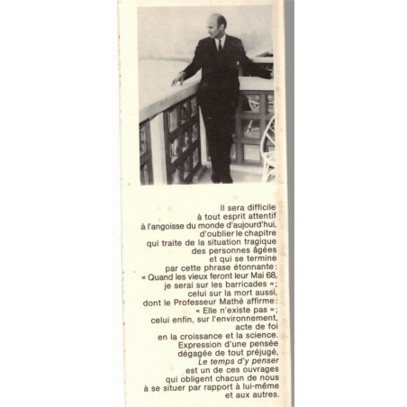 Le temps d'y penser, Georges Mathe, 1974 - médecin, biographie, médecin,