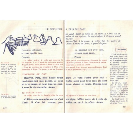Mon premier missel biblique, André Girard, 1960 - catéchisme, liturgie catholique, messe, cantiques, instruction religieuse,