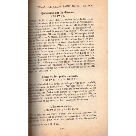 Les quatre Evangiles à l'usage du peuple chrétien, traduction de la Bible de Jérusalem, 1964 - bible, évangile,