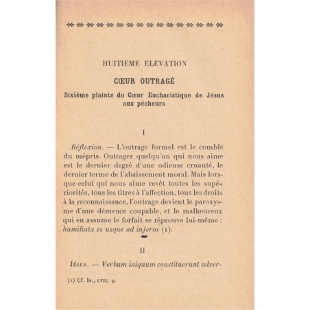 Elévations sur la prière au coeur eucharistique de Jésus, Garrigou-Lagrange, 1930 - chrétienté, prières, lectures bibliques,
