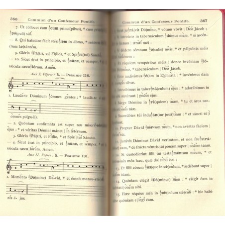Vespéral neumatique complet Dimanche jours de fête, René Paris 1938, cantiques, chants grégoriens, musique sacrée, missel,