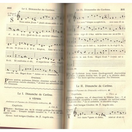 Vespéral neumatique complet Dimanche jours de fête, René Paris 1938, cantiques, chants grégoriens, musique sacrée, missel,