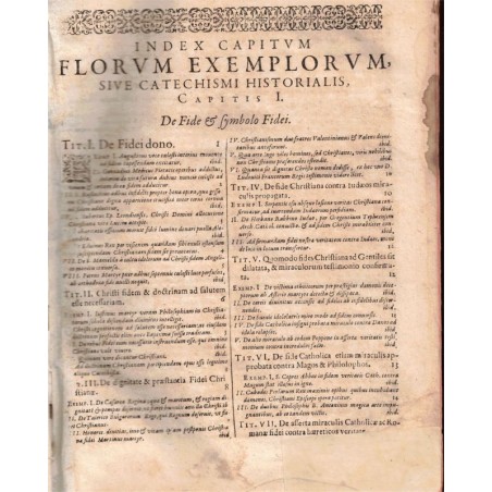 daté 1624, Flores Exemplorum, Catechismus Historialis, Antoine d'Averoult, Fleurs des Exemples ou Catéchisme Historial, XVIIe s.
