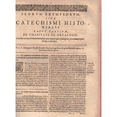 daté 1624, Flores Exemplorum, Catechismus Historialis, Antoine d'Averoult, Fleurs des Exemples ou Catéchisme Historial, XVIIe s.