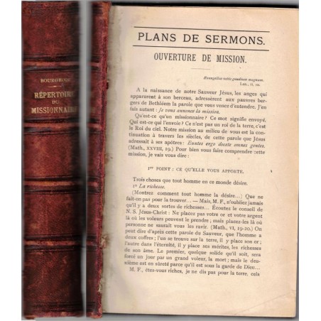 Répertoire du missionnaire, Plans de sermons, Bourgeois, 1903 - théologie, prédicateurs, Dominicains, Louis-Thomas Bourgeois,