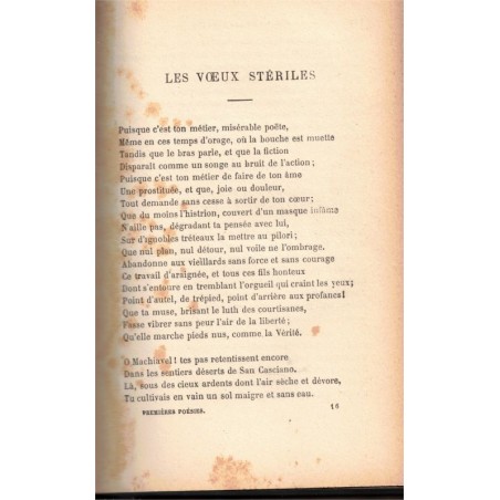 Premières poésies 1829-1835, Alfred de Musset, 1887 - poésie, littérature XIXe s., couverture cuir,