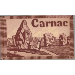 Carnac, carnet de 8 cartes postales, Laurent Nel,- monuments mégalithiques, art celte, département 56 Morbihan, Bretagne,