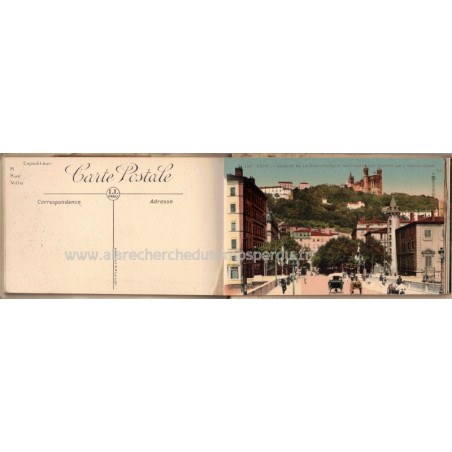 Lyon, carnet de 11 cartes postales, Souvenir d'une visite à Notre-Dame de Fourvière, Lévy et Fils LL,  - carte postale 69 Rhône