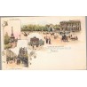 Lithographie Paris 1900, série N°6 Place de la Concorde, Rue de Rivoli,  place Carrousel, - carte postale 75 Paris,
