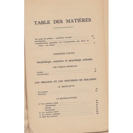 Sciences naturelles, morphologie, anatomie et physiologie animales, Chanton, 1948 - manuel de sciences naturelles, zoologie