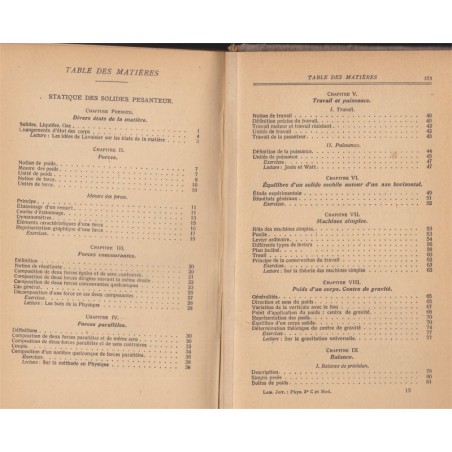 Physique, classes de 2e, Lamirand et Joyal, 1948 - manuels de physique,