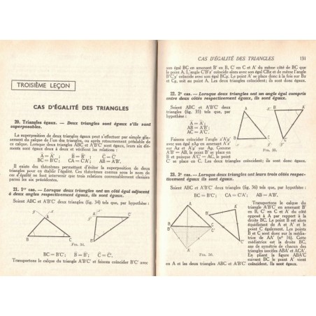 Arithmétique, algèbre, et géométrie, classe de 4e, programme 1958, Lebossé et Hémery, 1958 - manuels mathématiques,
