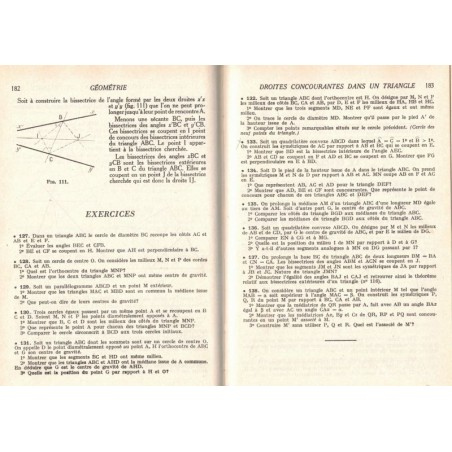 Arithmétique, algèbre, et géométrie, classe de 4e, programme 1958, Lebossé et Hémery, 1958 - manuels mathématiques,