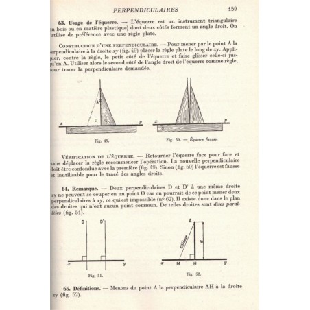 Arithmétique, et géométrie, classe de 5e, programme 1957, Lebossé et Hémery, 1958 - manuels mathématiques,
