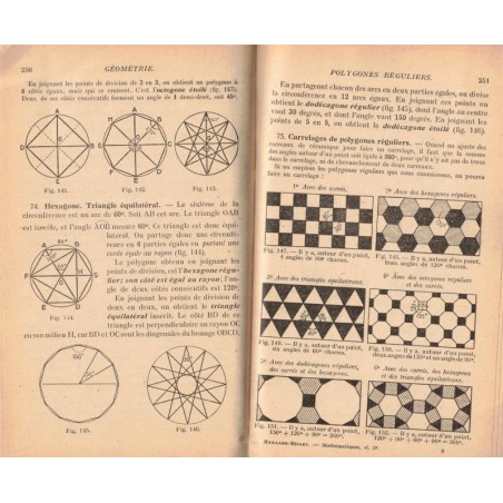 Mathématiques, classe de 3e,  Maillard et Millet, 1948 - arithmétique, algèbre, géométrie, manuels mathématiques,