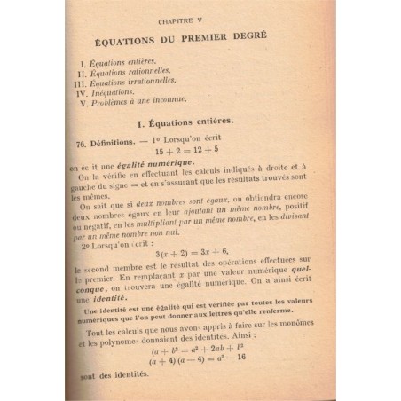 Mathématiques, classe de 3e,  Maillard et Millet, 1948 - arithmétique, algèbre, géométrie, manuels mathématiques,