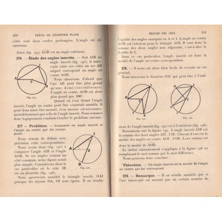 Précis de géométrie plane, classes de 4e et 3e, programmes de 1925, Pierre Chenevier, 1925 - manuels de mathématiques