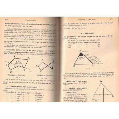 Mathématiques, classe de 5e,  Lespinard et Pernet, 1951 - arithmétique, géométrie, manuels mathématiques,