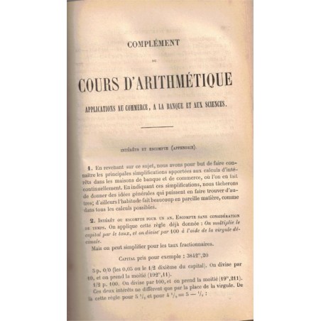 Arithmétique, et applications au commerce, à la banque, Géométrie, Guilmin, 1868 - manuels mathématiques,