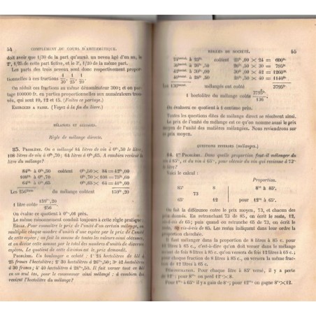 Arithmétique, et applications au commerce, à la banque, Géométrie, Guilmin, 1868 - manuels mathématiques,