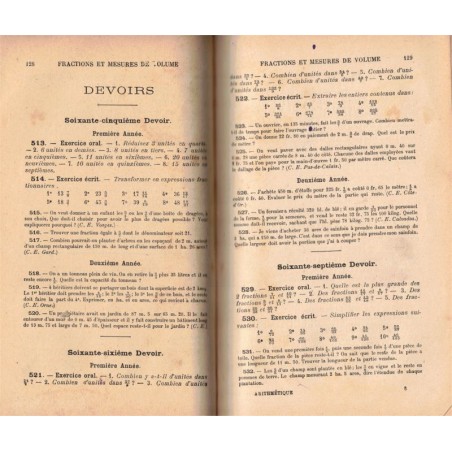 Arithmétique et système métrique, cours moyen et supérieur, Alix et Bazenant, 1925 - calcul, manuels mathématiques