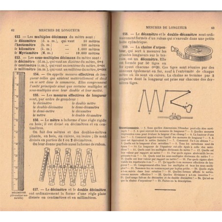 Arithmétique et système métrique, cours moyen et supérieur, Alix et Bazenant, 1925 - calcul, manuels mathématiques