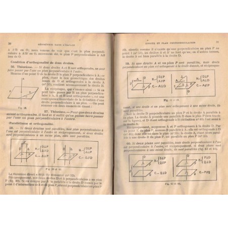 Géométrie, classe de première, 1949, Brachet Dumarqué Pochard - manuels mathématiques
