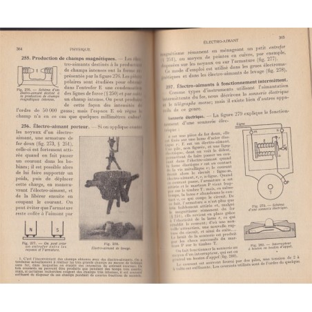 Physique, classe de 1ère, Lazerges, 1948 - manuels de physique,