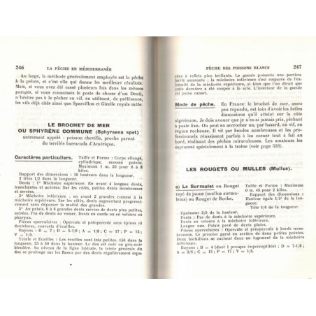 La pêche à poste fixe et au lancer en Méditerranée et ailleurs, Maurice Caussel, 1965 - pêche, pêche à la ligne, poissons,