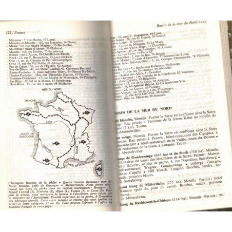 Le guide Marabout des lieux de pêche, en Europe, Canada, en mer en rivière, Troisfontaines, 1969 - pêche, tourisme, Marabout