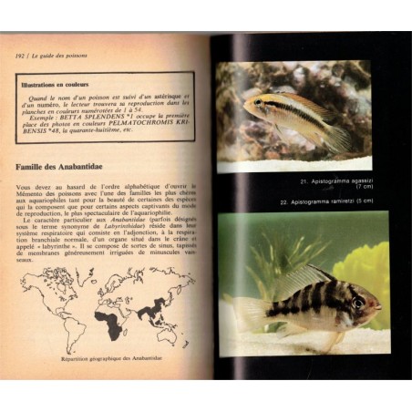Le guide Marabout de l'aquarium, Henri Favré, Marabout Service, 1974 - poissons,