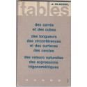 Tables des carrés et des cubes, 1961, Claudel - géométrie, trigonométrie, manuels de mathématiques