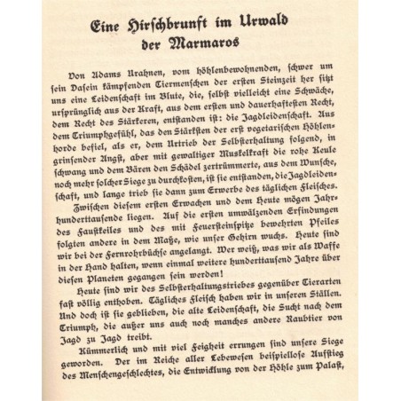 Wanderjahre eines Jägers, Lothar Graf Hoensbroech, 1936 - Hongrie, chasse, animaux sauvages,