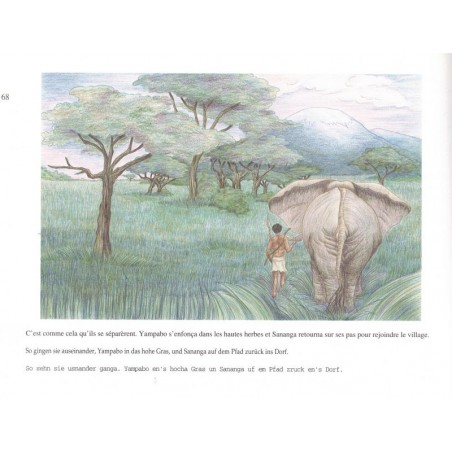 Une histoire d'éléphant, eine Elfanten Geschichte, Henri Goetschy,  1996 - alsatiques, Afrique, bilingue français allemand