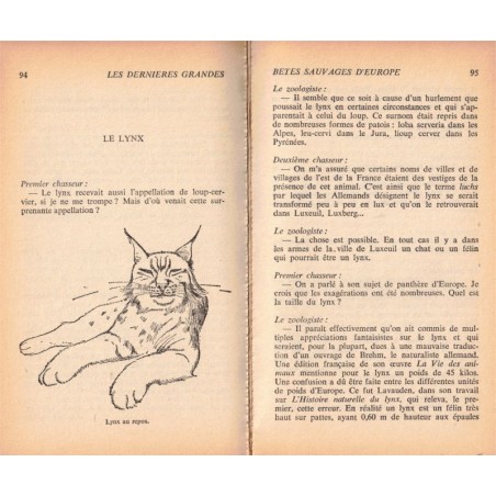 Les derniers grandes bêtes sauvages d'Europe, A. Jeannin, 1965 - animaux sauvages, parcs naturels,