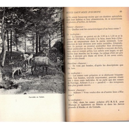 Les derniers grandes bêtes sauvages d'Europe, A. Jeannin, 1965 - animaux sauvages, parcs naturels,