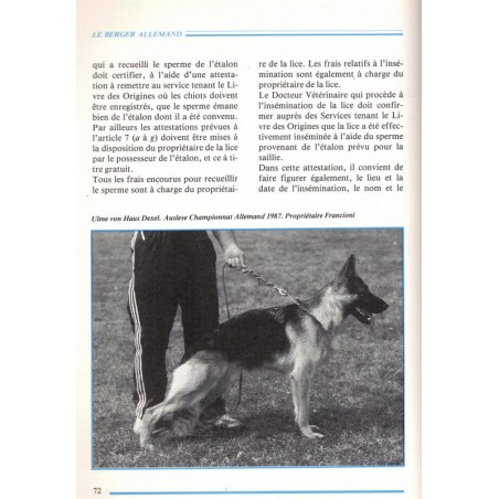 Le berger allemand, F. Fiorone, 1989 - animaux familiers, chiens,
