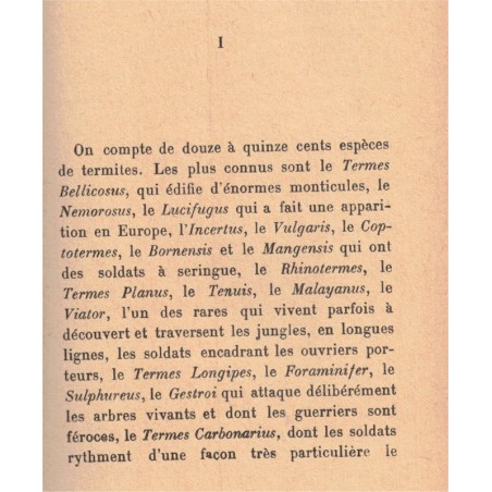 La vie des termites, Maurice Maeterlinck, 1928 - insectes, entomologie, zoologie,  reliure cuir et reflet soie