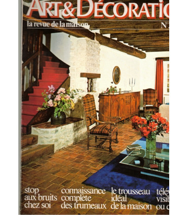 Art et Décoration la revue de la maison, N°201 sept 1977 - trumeaux, mobilier Pyrénées, architecture, antiquités,