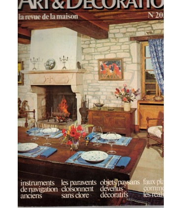 Art et Décoration la revue de la maison, N°203 déc 1977 - instruments de navigation, paravents, architecture, antiquités,