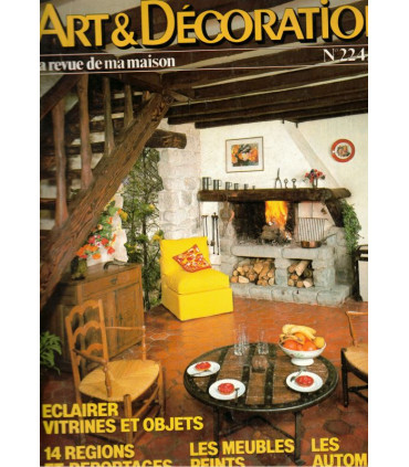 Art et Décoration la revue de la maison, N°224 nov 1980 - meubles peints, automates, décoration vintage, antiquités,