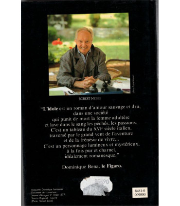 L'idole, Robert Merle, 1988 - , Italie XVIe siècle, adultère, roman d'amour, roman historique,