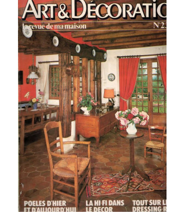 Art et Décoration, revue de la maison, N°230 oct 1981 - poêles anciens, décoration vintage, antiquités,