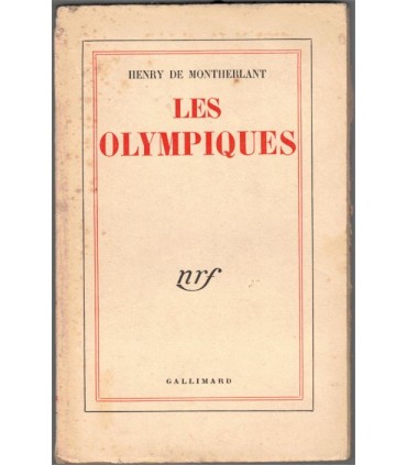 Les Olympiades, Henry de Montherlant, 1954 - poésie,