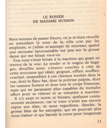 Le rosier de Madame Husson, Guy de Maupassant, 1988 -  nouvelles, société XIXe siècle,