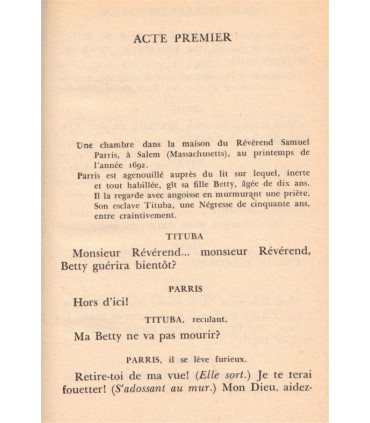 Les Sorcières de Salem, suivi de Vu du Pont, Arthur Miller, 1965 - sorcellerie, puritanisme, Amérique XVIIe siècle, théâtre,